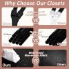 Wardrobe Closet, Quick and Easy Assembly, Black Portable Closet with 2 Hanging Rods 4 Storage Shelves and 8 Side Pockets