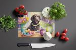 NEW Decorating Easter Curly-Coated Retriever Glass Cutting Board Decorative Tempered Glass Kitchen Cutting and Serving Board Large Size Chopping Board