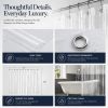 Crystal Clear Heavy Duty Shower Curtain Liner 72x72, PEVA Waterproof Bath Curtain, No Chemical Smell, 3 Weighted Magnets