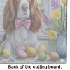 NEW Decorating Easter Welsh Springer Spaniel Glass Cutting Board Decorative Tempered Glass Kitchen Cutting and Serving Board Large Size Chopping Board