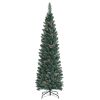 5FT Green Artificial Christmas Tree - 214 Lush Tips, 25 Realistic Pine Cones, Foldable Metal Stand
