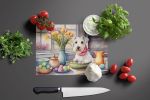 NEW Decorating Easter Sealyham Terrier Glass Cutting Board Decorative Tempered Glass Kitchen Cutting and Serving Board Large Size Chopping Board