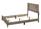 Grey Finish Fabric 1pc Twin Size Panel Bed Beautiful Wooden Bedroom Furniture Contemporary Style