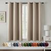 Taupe Blackout Curtains for Bedroom Living Room 63 Inches Long 2 Panels