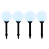 Outdoor Pathway Lamps 8 pcs LED 5.9" with Ground Spike