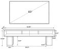 63" Farmhouse TV Stand Media Console Table Entertainment Center for Living Room Country Style Wood Grain Finish