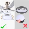 52 Inch 5 blades Ceiling Fan With Dimmable LED Light And Remote Control