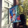 Dalmatian Christmas Reindeer House Flag Large Porch Sleeve Pole Decorative Outside Yard Banner Artwork Wall Hanging, Polyester, House Size, Multicolor
