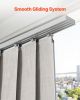 Panel Track Blinds Extendable Track from 45.8 in to 86 in W Trimmable Light Gray