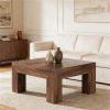 Wooden Coffee Table with Robust Legs Square Living Room Table for Sofa & Bedroom Compact Home Furniture
