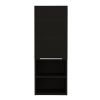 DEPOT E-SHOP Savona Medicine Single Door Cabinet, Two External Shelves, Two Interior Shelves, Black