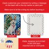 Kuvasz Christmas Reindeer Porcelain Ornament Christmas Tree Hanging Decorations for Home Christmas Holiday, Rectangle, Gift, Multicolor