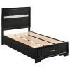 Urbana Black Twin Storage Panel Bed