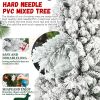 4FT Flocked Christmas Tree with 350 Tips Ã¢â‚¬â€œ Snowy PVC & Hard Needle Branches, Hinged Structure for Easy Setup