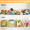 Clear Pantry Storage Organizer Bins, 10 Pack Plastic Food Storage Bins with Handle for Kitchen,Refrigerator, Freezer,Cabinet Organization and Storage