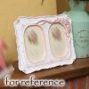 Pink White Rose Picture Frame Resin 2 Window 4x6 Wedding Picture Frame Photo Frame Tabletop Display