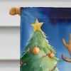 Shar Pei Christmas Reindeer House Flag Large Porch Sleeve Pole Decorative Outside Yard Banner Artwork Wall Hanging, Polyester, House Size, Multicolor