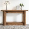 160 Cm Console Table 2-Step Country House Sofa Table for Entrance Area Wooden Hallway Stand Rustic Farmhouse Style Living Room Decor