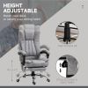 Vinsetto High Back Reclining Massage Office Chair with Heat 6-Point Adjustable Height Footrest Black