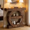 105 Cm 3-Step Sofa Console Table with Storage Compartments Living Room Coffee Table Hallway Console Desk Modern Simple Style