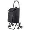 Stair Climber Trolley Dolly, 36L Folding Shopping Cart, Grocery Cart Trolley Laundry Stair Climbing Handcart with 6 Wheels & Oxford Cloth Bag, Foldabl