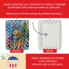 Golden Retriever Christmas Reindeer Porcelain Ornament Christmas Tree Hanging Decorations for Home Christmas Holiday, Rectangle, Gift, Multicolor