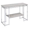 Natural Oak and Chrome Sofa Table