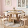 Round dining table, wooden kitchen dining table, living room dining table, coffee table, Farmhouse Design