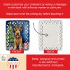 Airedale Terrier Christmas Reindeer Porcelain Ornament Christmas Tree Hanging Decorations for Home Christmas Holiday, Rectangle, Gift, Multicolor