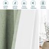 Linen Blackout Curtains for Living Room, Outdoor Waterproof Curtains Completely Black Out, Grommet Thermal Curtains