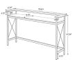 Industrial Console Table 70.9 Inch Sofa Table with Outlets And USB Ports Living Room Decorative TV Stand with Charging Function