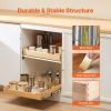 Pull Out Cabinet Organizer, 20"W x 21"D Cabinet Drawer, Soft Close Slide out Shelf, Heavy-Duty Sliding Wood Drawer