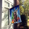 Chocolate Christmas Reindeer House Flag Large Porch Sleeve Pole Decorative Outside Yard Banner Artwork Wall Hanging, Polyester, House Size, Multicolor