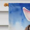 Pointer Easter Egg Hunt House Flag Large Porch Sleeve Pole Decorative Outside Yard Banner Artwork Wall Hanging, Polyester, House Size, Multicolor