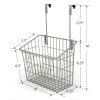 (4 pack)Metal Wire Over-Cabinet Door Basket Organizer, Kitchen Cabinet Storage Basket for Pantry, Kitchen and Cabinet Organization, Medium