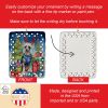 Chinese Crested Christmas Reindeer Porcelain Ornament Christmas Tree Hanging Decorations for Home Christmas Holiday, Rectangle, Gift, Multicolor