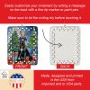 Black Great Dane Christmas Reindeer Porcelain Ornament Christmas Tree Hanging Decorations for Home Christmas Holiday, Rectangle, Gift, Multicolor