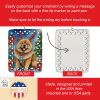 Chow Chow Christmas Reindeer Porcelain Ornament Christmas Tree Hanging Decorations for Home Christmas Holiday, Rectangle, Gift, Multicolor