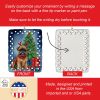Brussels Griffon Christmas Reindeer Porcelain Ornament Christmas Tree Hanging Decorations for Home Christmas Holiday, Rectangle, Gift, Multicolor