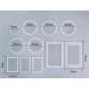 10 Pcs White Lace PET Transparent Paper Picture Frame Scrapbooking Supplies for Journal Diary Planner