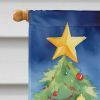 Sheltie Christmas Reindeer House Flag Large Porch Sleeve Pole Decorative Outside Yard Banner Artwork Wall Hanging, Polyester, House Size, Multicolor