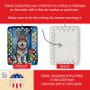 Alaskan Malamute Christmas Reindeer Porcelain Ornament Christmas Tree Hanging Decorations for Home Christmas Holiday, Rectangle, Gift, Multicolor