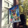 Mastiff Christmas Reindeer House Flag Large Porch Sleeve Pole Decorative Outside Yard Banner Artwork Wall Hanging, Polyester, House Size, Multicolor