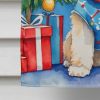 Maltipoo Christmas Reindeer House Flag Large Porch Sleeve Pole Decorative Outside Yard Banner Artwork Wall Hanging, Polyester, House Size, Multicolor