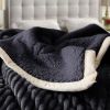 SOGA 2X Black Throw Blanket & Bed Sofa Comforter