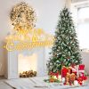 4ft Snow Frosted Christmas Tree w/747 PE/PVC Tips, Pinecone & Berries - Holiday Decor
