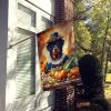 Rottweiler Thanksgiving House Flag Large Porch Sleeve Pole Decorative Outside Yard Banner Artwork Wall Hanging, Polyester, House Size, Multicolor