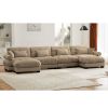 U Shaped Sectional Sofa Cloud Couch with Movable Ottomans