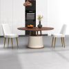 PPL Mid-Century Modern Dining Chairs, Accent Chairs with Thick Cushions, Armless Side Chairs with Sturdy Metal Legs for Kitchen, Dining Room