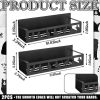 2 Pack Black Cat Magnetic Spice Rack for Refrigerator Metal Magnet Basket Shelf for Fridge Seasoning Storage Organizers Home Decor Kitchen Accessories